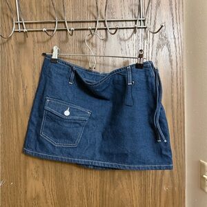 Zara Denim Mini Skirt with Pocket